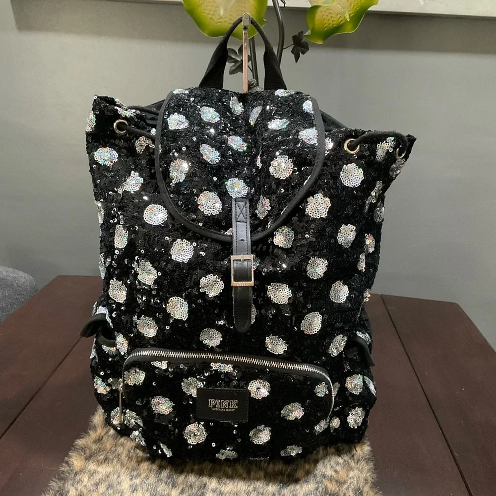 PINK BY VS SEQUINS POLKA DOT‎ BACKPACK